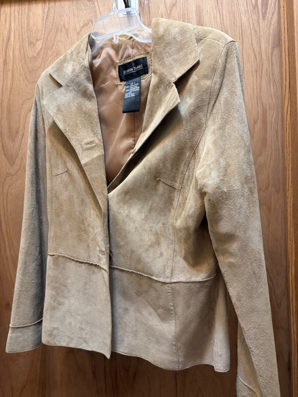 Brandon Thomas Tan Suede Blazer Jacket